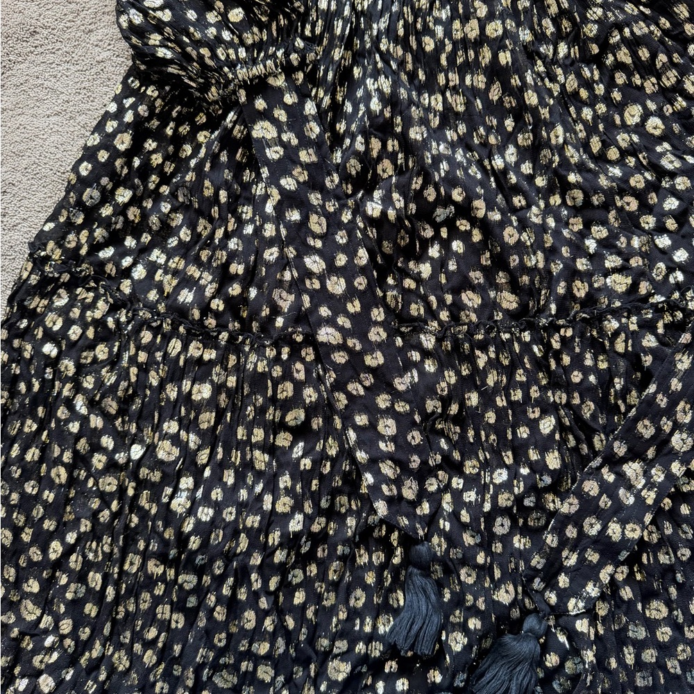 Mille anthropology black tulle dress with gold polkdots - Picture 6 of 8